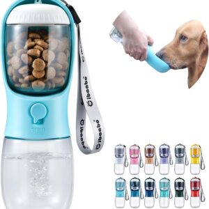 Dog Water Bottle with Food Container